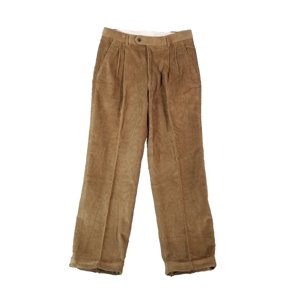 Joseph & Fiess Corduroy pants men's 34x32 brown cotton preppy retro